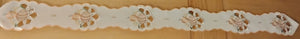 62" x 5.75" Plauener Spitze  Beige with peach scallops "Easter Eggs and Flowers with cut outs " Embroidered Table Runner - German Specialty Imports llc