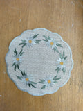 Round Edelweiss Linen doily round with scalloped Edging - German Specialty Imports llc