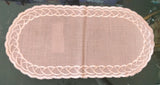 Oval Runner Linen Doily 18" x 9.5" in Different Colors - German Specialty Imports llc