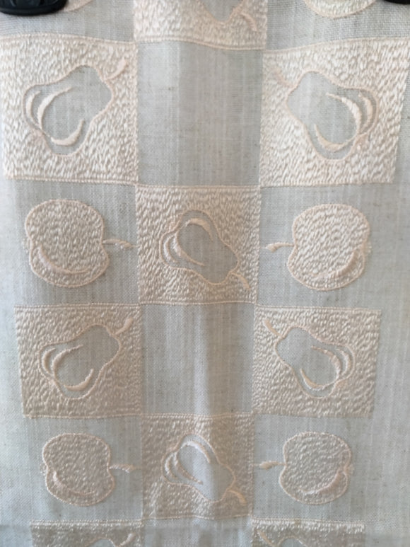 Beige Embroiderey on Linen Apple and Pear Pattern Table Runner - German Specialty Imports llc