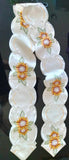 Jaquard Doily with  Embroidered Sunflower Design and cutouts in different Shapes and Sizes - German Specialty Imports llc