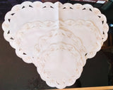 Golden Thread Hearts Doily in different sizes  and colors - German Specialty Imports llc