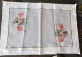 Hossner  Beautiful fine Flower Fairies "Poppy" linen with embroidered scalloped edging and embroidery edging around design - German Specialty Imports llc