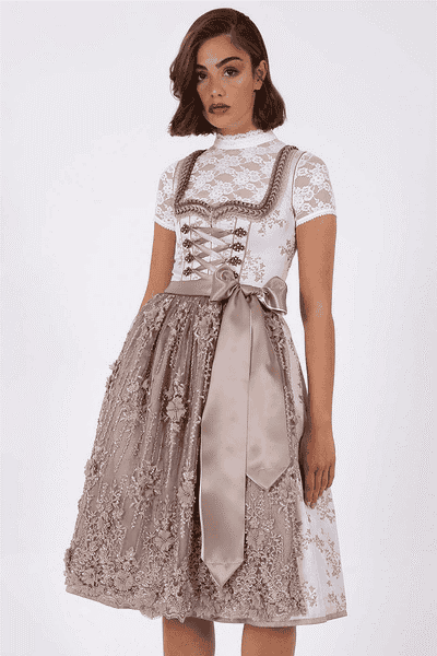 2 pc Festive Krueger Collection  Dirndl Katharina with Beautiful  Apron - German Specialty Imports llc