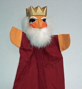 KIng on a Stick Hand Carved Hand Puppet - German Specialty Imports llc