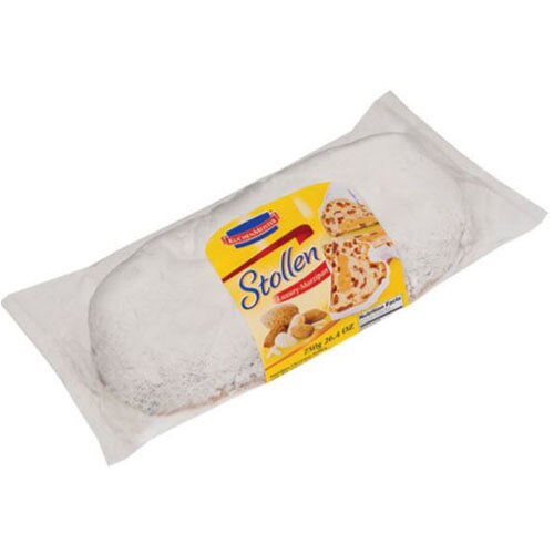 Kuechenmeister Premium Marzipan Stollen in cello pack 26.4 oz - German Specialty Imports llc