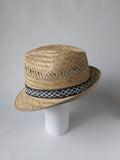 German Short  Brim   Straw Hat with Decorative Hat Band - German Specialty Imports llc