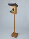 Lotte Sievers Hahn Hand Made Wooden Bird House With Hand Carved Wooden  Bird - German Specialty Imports llc