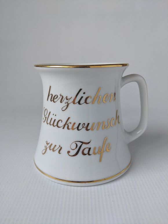 German Porcelain  Baptism Mug - German Specialty Imports llc