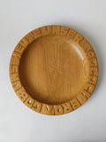 The Lords Prayer Hand Turned and Hand Carved Wooden Plate - German Specialty Imports llc