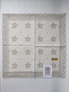 Weberei Schatz Woven Linen Tablecloth with Edelweiss Design - German Specialty Imports llc
