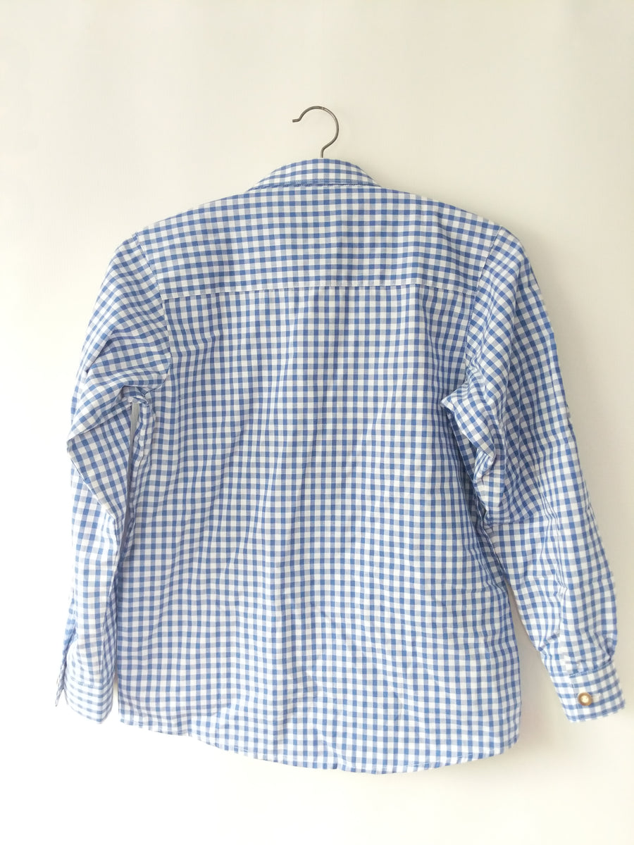 Blue White Checkered Boys Shirt – German Specialty Imports llc