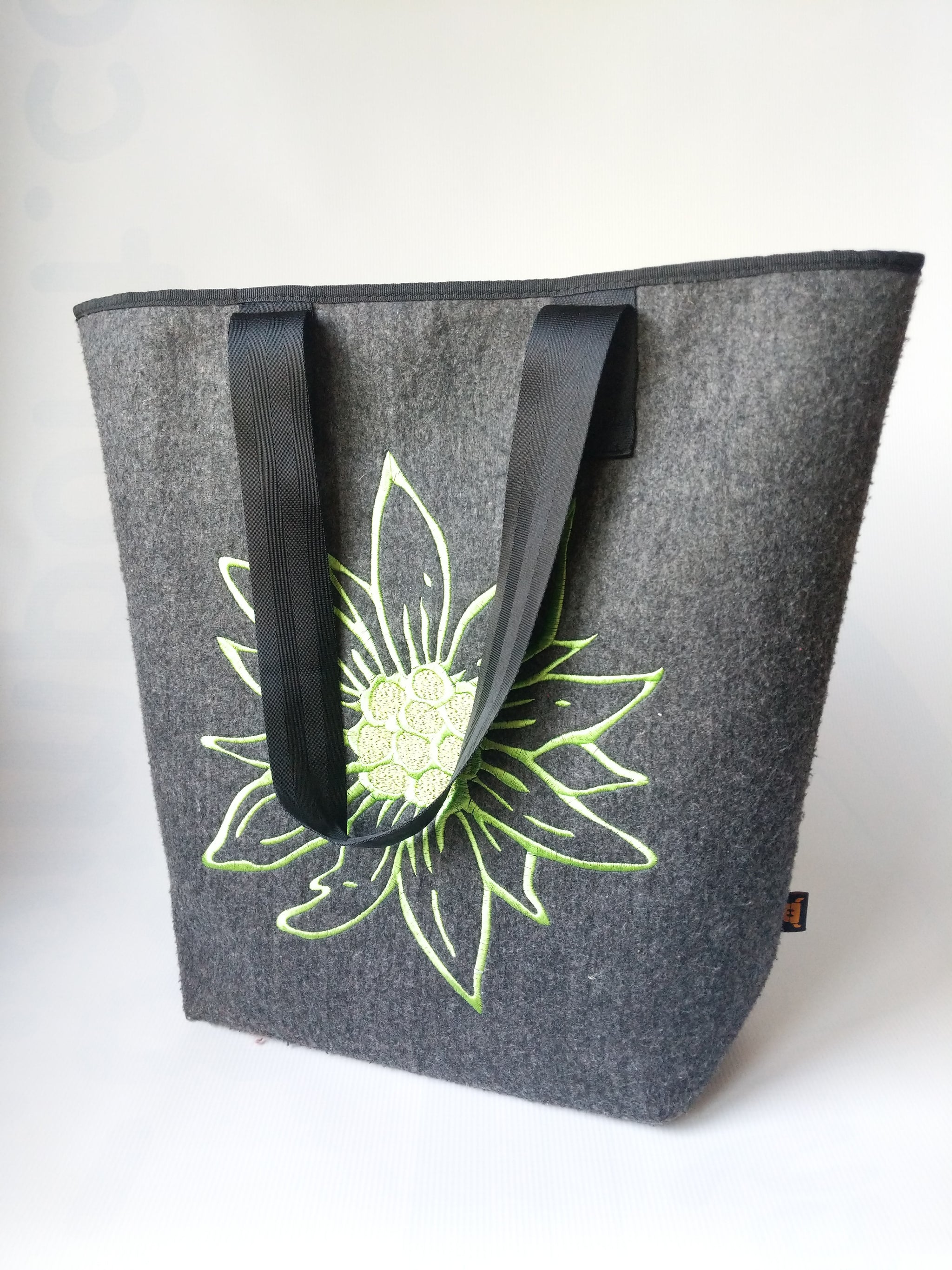 Handmade Eye-catching top Felt Tote with gla