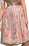 Stockerpoint Zazou  2pc.midi dirndl 65cm . beige pink with lace apron - German Specialty Imports llc