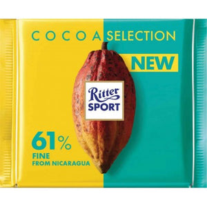 Ritter 61 % Dark Chocolate the Fine from Nicaragua Cocao - German Specialty Imports llc