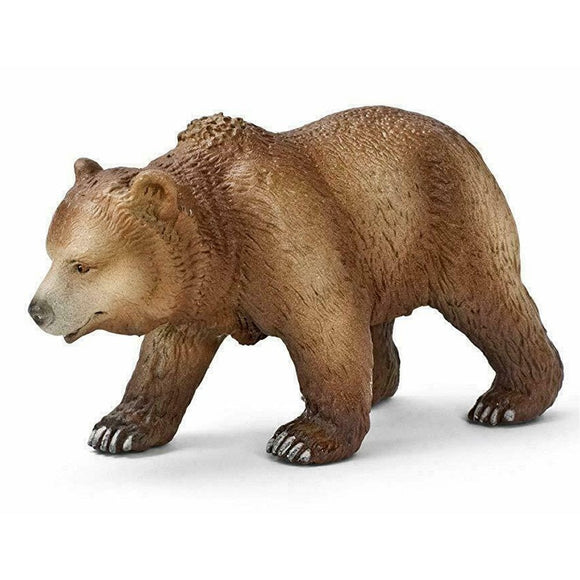 Hand Painted  Play Figurine Schleich 14323 Grizzly Bear Female. - German Specialty Imports llc
