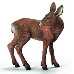 Hand Painted Schleich Figurine Doe Looking Back 143807 Play Figurine - German Specialty Imports llc