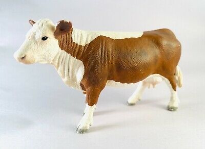 Hand Painted Schleich Figurine Brown Milk Cow 137646 Play Figurine - German Specialty Imports llc