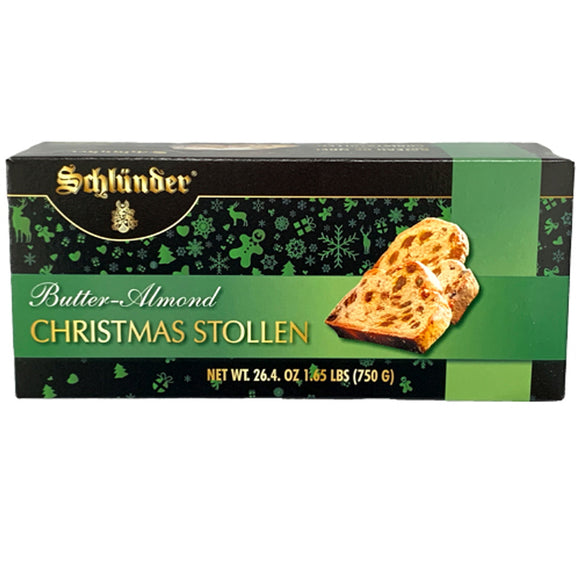 234754 Schluender Butter-Almond Christmas  Stollen 26.4 oz Box - German Specialty Imports llc