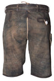 221-8464-72Hammerschmid Lederhose Prien Men Trachten  Lederhosen Leather Pants antique grey brown - German Specialty Imports llc