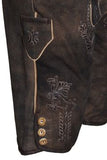 221-8464-72Hammerschmid Lederhose Prien Men Trachten  Lederhosen Leather Pants antique grey brown - German Specialty Imports llc