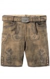 Srockerpoint Men Trachten Lederhosen Leather Pants with Antler Buckle Belt and deer embroidery - German Specialty Imports llc