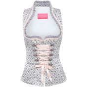 35545 TRADITIONAL Mieder / BODICE BABSI IN LIGHT GRAY BY KRÜGER DIRNDL - German Specialty Imports llc
