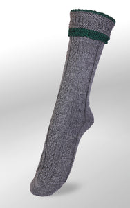 057 Veith Traditional Trachten Men Socks with Green Hand embroidery in the back - German Specialty Imports llc