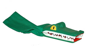 for preorder only Lotte Sievers Hahn Crocodile on a Stick Hand Carved Puppet - German Specialty Imports llc