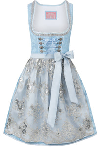 Available for Preorder Stockerpoint  Dirndl Maya light blue, skirty length 60 cm - German Specialty Imports llc