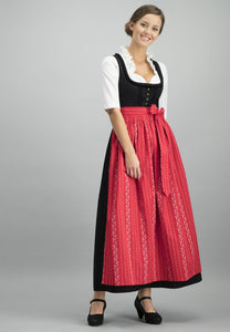Black Dirndl with Blouse and Apron, 3 pc set - German Specialty Imports llc