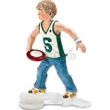 Hand Painted Schleich Figurine Boy With Frisbee 139039 Play Figurine - German Specialty Imports llc