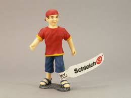 Hand Painted Schleich Figurine Boy With Red Shirt 13439 Play Figurine - German Specialty Imports llc