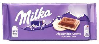 German Milka Alpine Milk Creme Filling Chocolate - German Specialty Imports llc