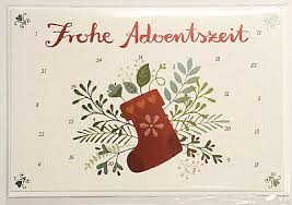 12452 Advents Calendar Card with Envelope  Frohe Adventszeit - German Specialty Imports llc