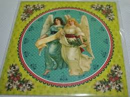 12438 Advents Calendar Card with Envelope Two  Angels - German Specialty Imports llc