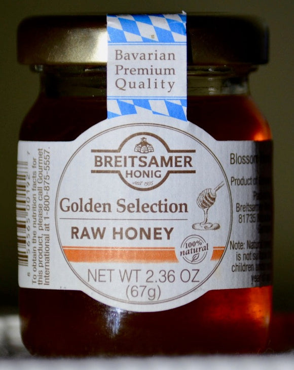 Breitsamer Golden Selection Raw Honey 2.36 oz - German Specialty Imports llc