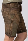 Finstawoid Men Trachten  Lederhosen Leather Pants with Scull Belt Buckle and bird embroidery - German Specialty Imports llc