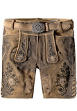 Stockerpoint Franz Men Lederhosen Leather Pants uroid with Edelweiss Embroidery in different colors - German Specialty Imports llc