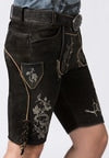 MOUNTAIN ROCKER HOSE KRAMER, GRAPHIT VINTAGE   Men Trachten Lederhosen Leather Pants with Scull Belt - German Specialty Imports llc