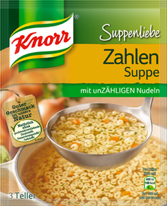 Knorr  Zahlensuppe  Number Soup Product of Germany - German Specialty Imports llc