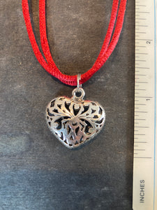 Silver Filigree Heart Pendant Necklace - German Specialty Imports llc