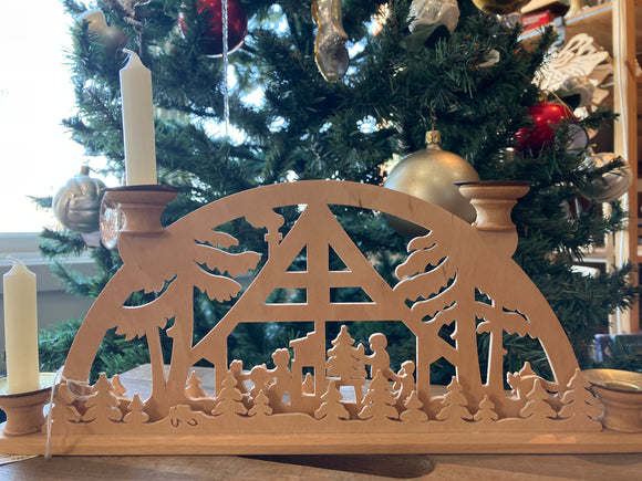 Hand made Wooden Light Arch for Candles- House and Christmas tree - German Specialty Imports llc