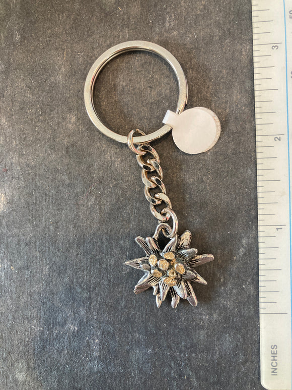 Edelweiss Pewter Keychain - German Specialty Imports llc