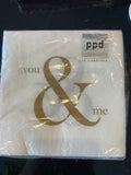 You and Me Paper Napkins - German Specialty Imports llc