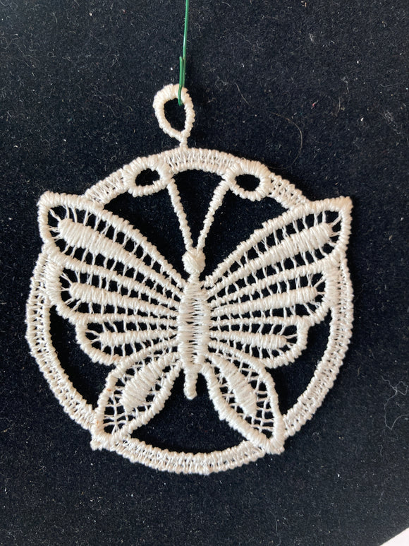 Easter Lace Ornament - butterfly - German Specialty Imports llc