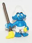 Hand Painted Schleich Figurine Smurf With Broom 207639 Play Figurine - German Specialty Imports llc