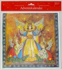 Advents Calendar Angel with candles and singing with Glitter - German Specialty Imports llc