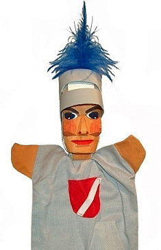 for preorder only  Sievers Hahn KNIGHT Hand Carved Glove Hand Puppet - German Specialty Imports llc