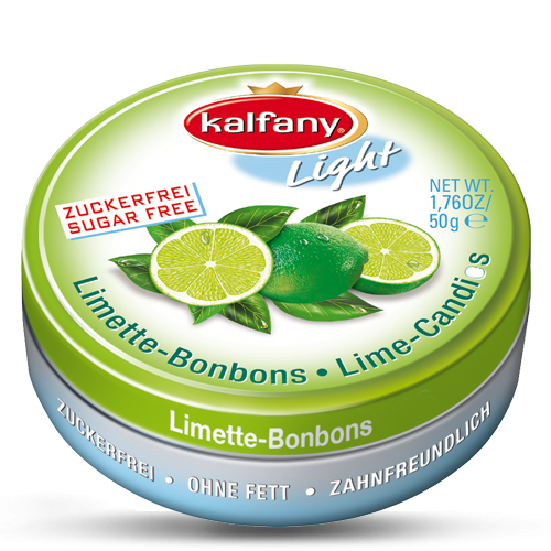 KF122-S  Kalfany Sugar Free Lime  Candies Tin - German Specialty Imports llc
